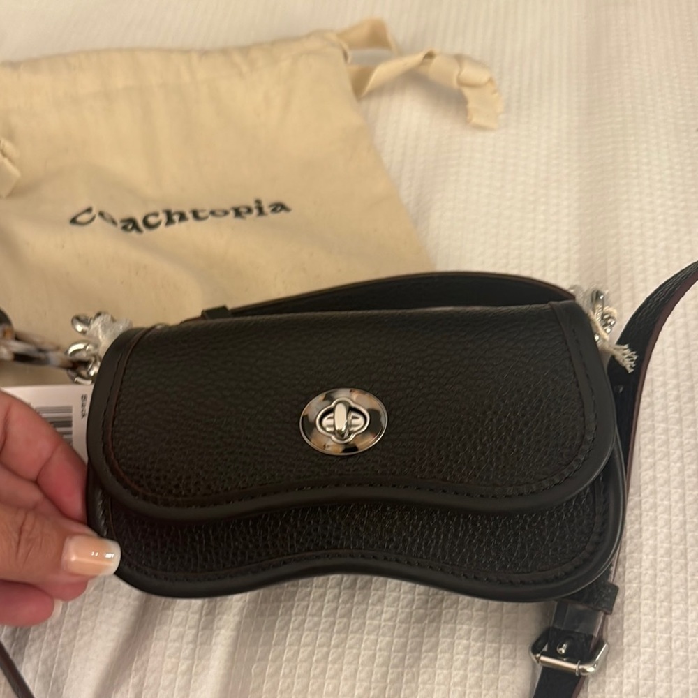 Coach Black Leather Crossbody Bag Micro Dinky - Picture 5 of 16